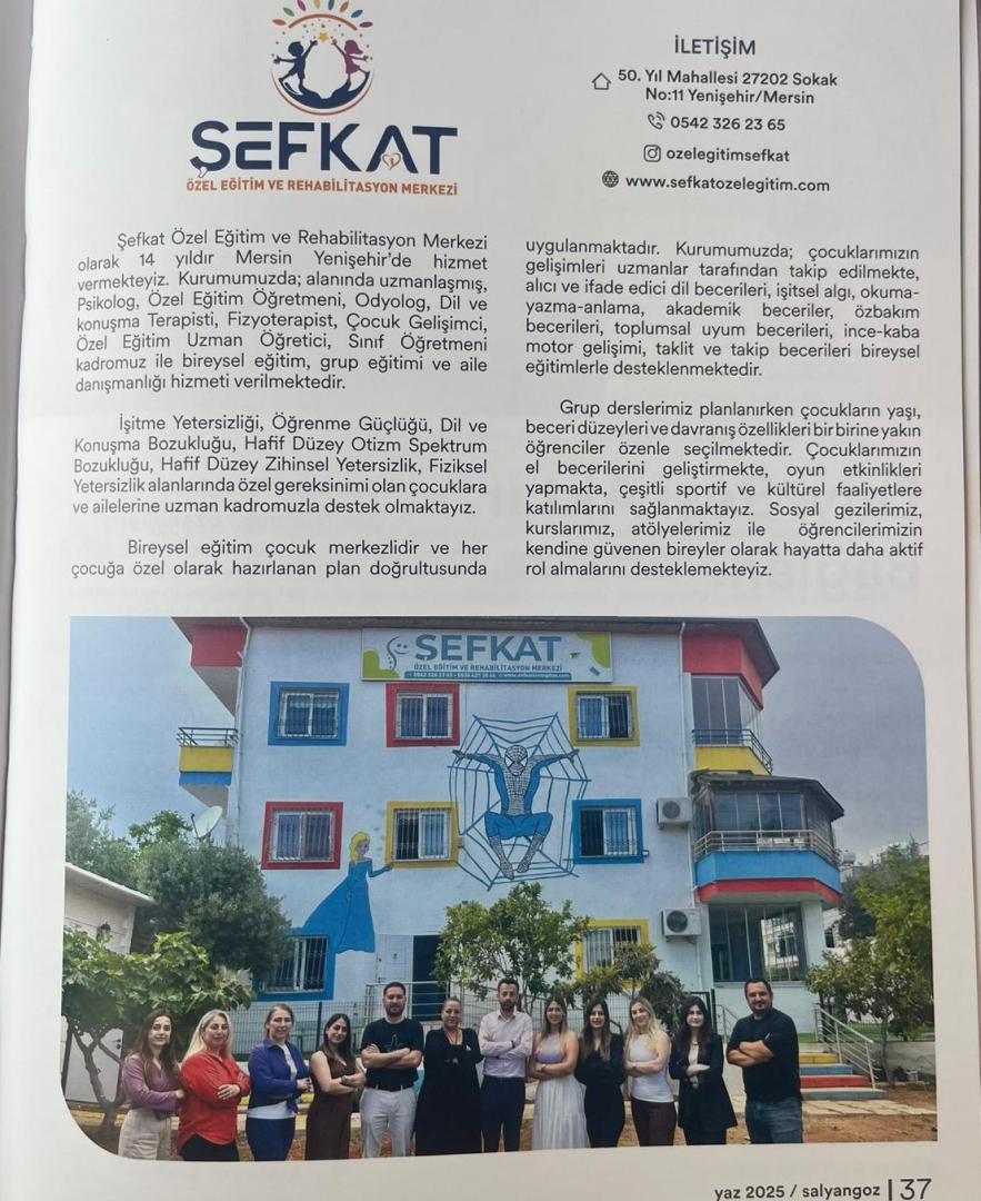 Salyangoz Dergisi Yaz sayısında okulumuza yer verdi.
